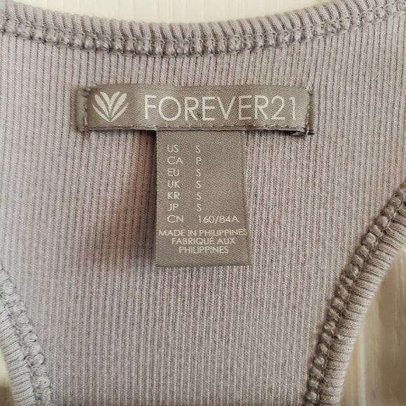 Forever 21 Womens Mesh Workout Athletic Wear Size Sm Racerback Drawstring Grey - Picture 3 of 8
